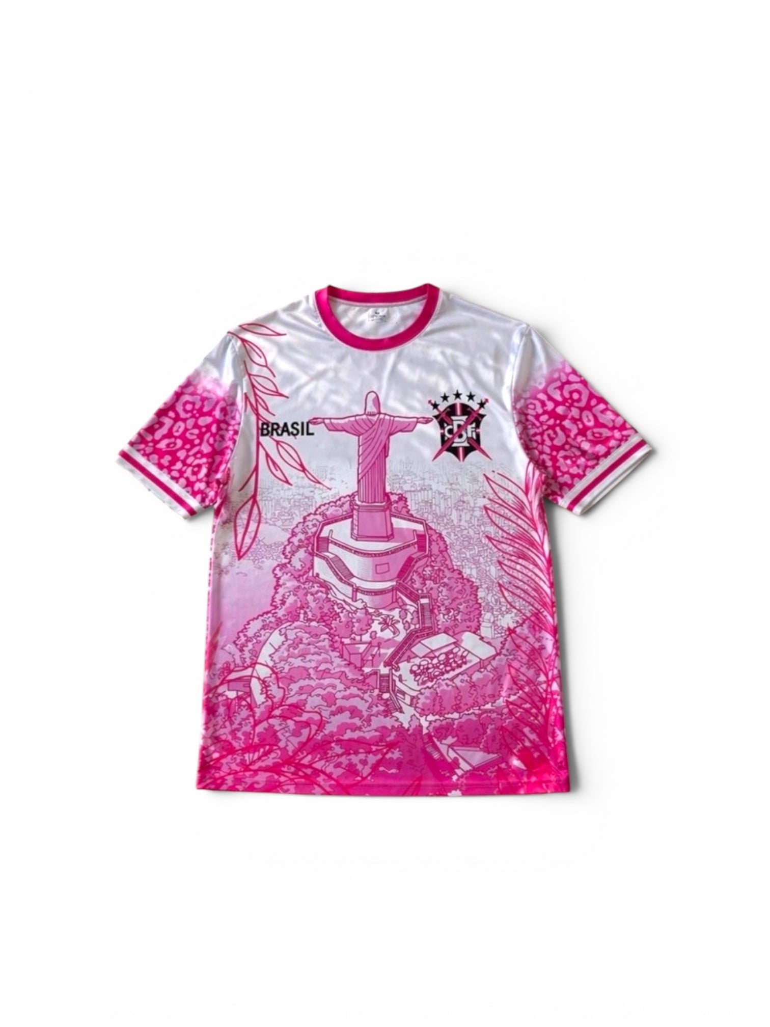 Maillot brésil Rose/blanc