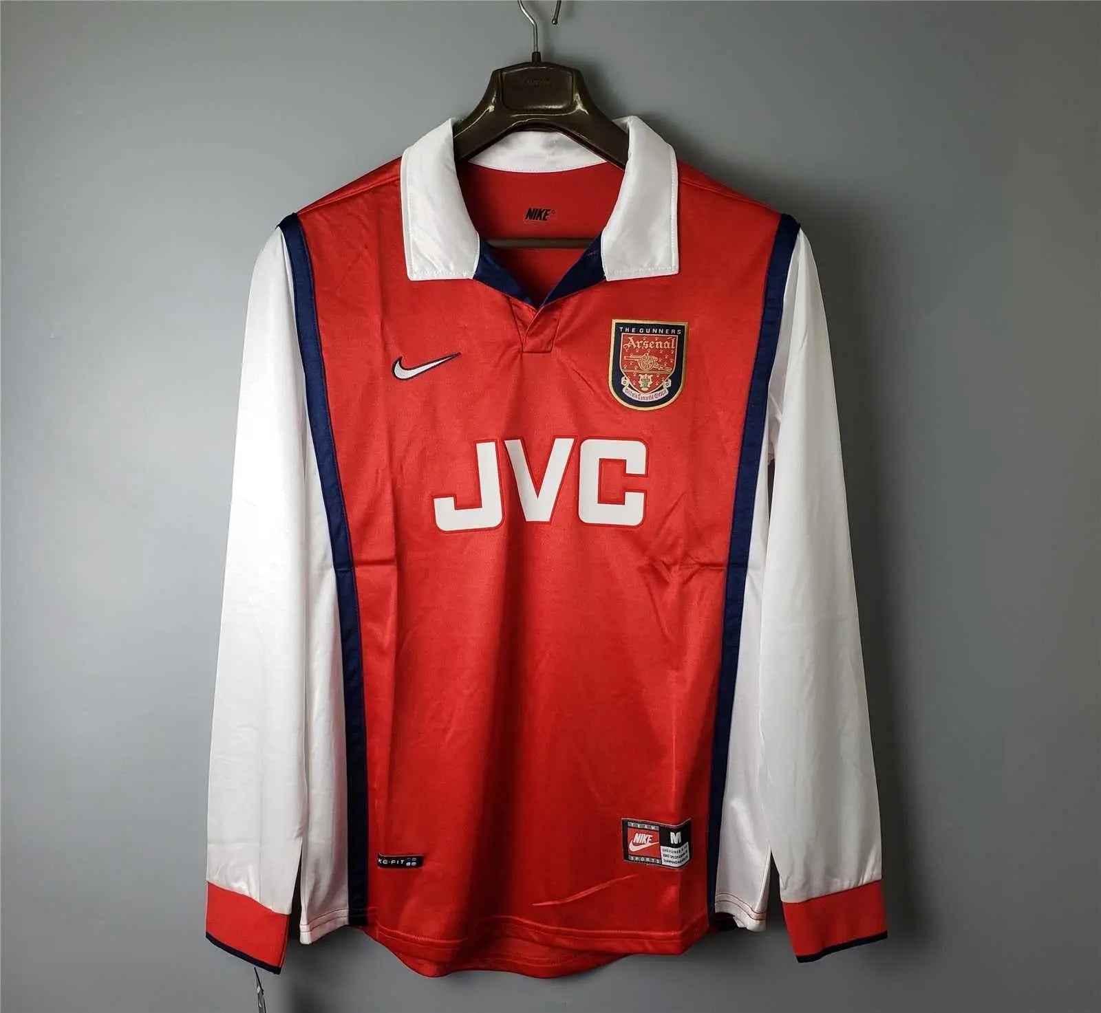 MAILLOT ARSENAL DOMICILE 1998/1999 VERSION MANCHES LONGUES