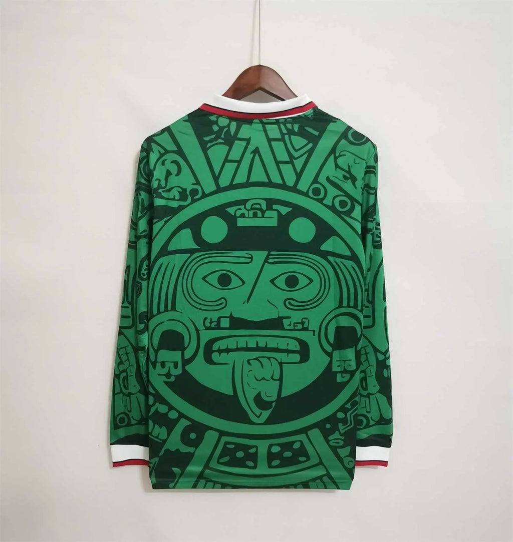 MAILLOT MEXIQUE DOMICILE 1998 VERSION MANCHES LONGUES
