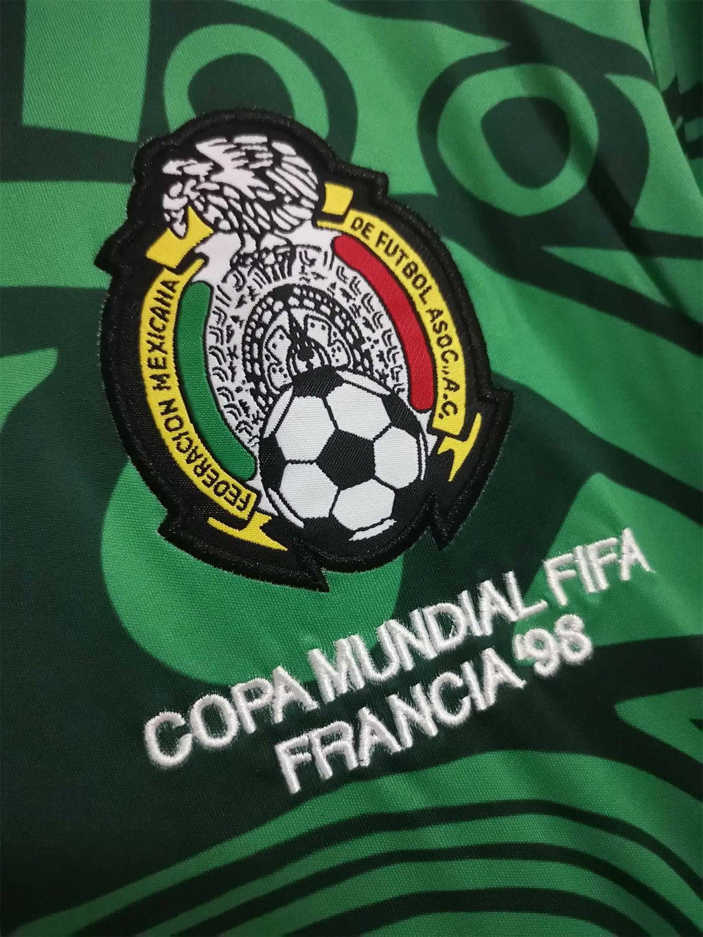 MAILLOT MEXIQUE DOMICILE 1998 VERSION MANCHES LONGUES