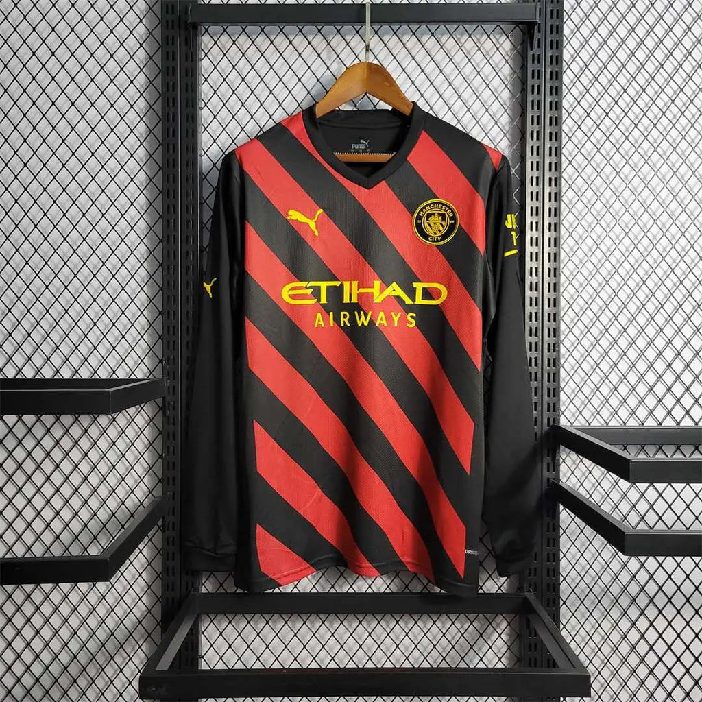 MAILLOT MANCHESTER CITY EXTÉRIEUR 2022/2023 MANCHES LONGUES