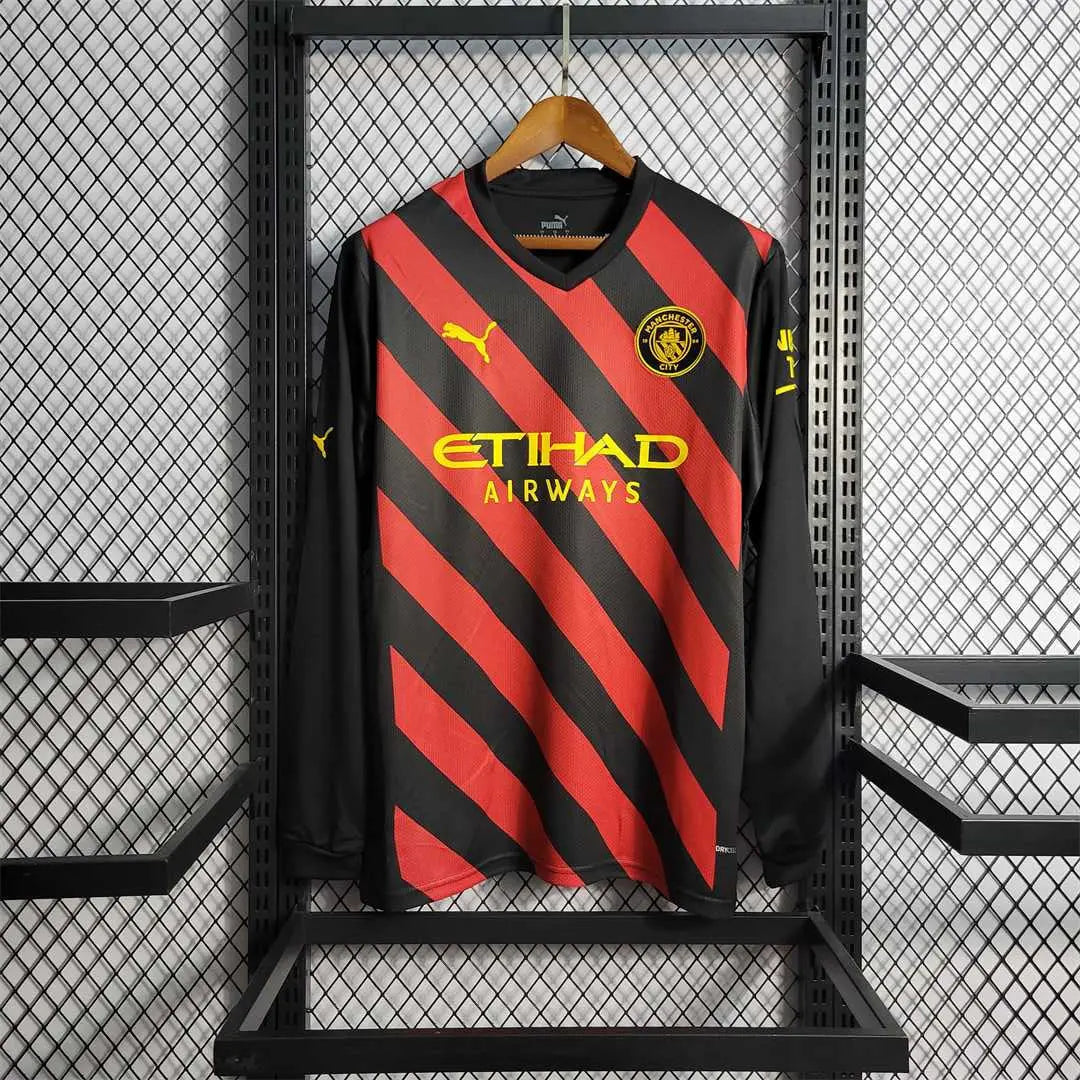 MAILLOT MANCHESTER CITY EXTÉRIEUR 2022/2023 MANCHES LONGUES